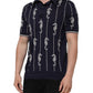 Dark Blue Sea Horse Collared Polo T-shirt