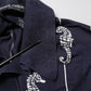 Dark Blue Sea Horse Collared Polo T-shirt