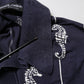 Dark Blue Sea Horse Collared Polo T-shirt