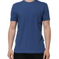 Blue Cotton Men Round Neck Underwear T-shirt