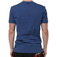 Blue Cotton Men Round Neck Underwear T-shirt
