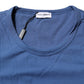 Blue Cotton Men Round Neck Underwear T-shirt