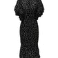 Black White Lace Polka Dot Chiffon Dress
