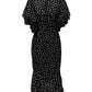 Black White Lace Polka Dot Chiffon Dress
