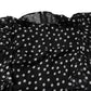 Black White Lace Polka Dot Chiffon Dress