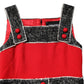 Red Wool Sleeveless A-line Flared Mini Dress