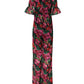 Multicolor Floral Print Overall Jumpsuit Dress