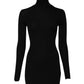 Black Long Sleeves Turtle Neck Mini Dress