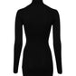 Black Long Sleeves Turtle Neck Mini Dress