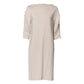 Ivory Viscose Sheath Knee Length Dress