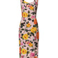 Multicolor Floral Knee Length Sheath Dress