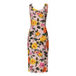 Multicolor Floral Knee Length Sheath Dress