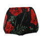 Black Floral High Waist Women Hot Pants Shorts
