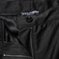 Black Viscose High Waisted Hot Pants Shorts