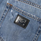 Blue Logo Plaque Denim Cotton Hot Pants Shorts