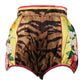 Multicolor Floral High Waist Hot Pants Shorts
