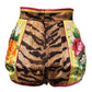 Multicolor Floral High Waist Hot Pants Shorts