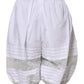 White Lace Paneled Cotton High Waisted Shorts