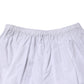 White Lace Paneled Cotton High Waisted Shorts
