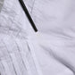 White Lace Paneled Cotton High Waisted Shorts