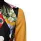 Multicolor Floral Long Sleeves Polo Top