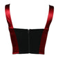 Red Bustier Sleeveless Corset Cropped Top
