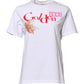White Printed Round Neck T-shirt