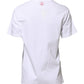 White Printed Round Neck T-shirt
