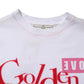 White Printed Round Neck T-shirt