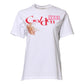White Printed Round Neck T-shirt