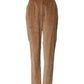 Brown Cotton Corduroy Tapered Pants