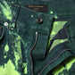 Green Color Splash High Waist Denim Jeans