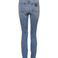 Blue Washed Skinny High Waist Denim Jeans