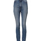 Blue Washed Skinny High Waist Denim Jeans