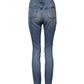 Blue Washed Skinny High Waist Denim Jeans