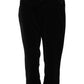 Black Cotton Skinny Capri Cropped Denim Jeans