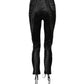 Black Lace Details High Waist Skinny Pants