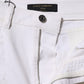 White Tattered Cotton High Waist Denim Jeans