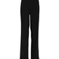 Black Wool High Waist Flared Pants