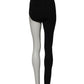 Black Wool High Waist Single Leg Pants
