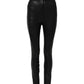 Black Leather High Waist Slim Fit Pants