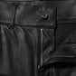 Black Leather High Waist Slim Fit Pants