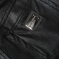 Black Leather High Waist Slim Fit Pants