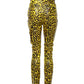 Yellow Leopard High Waist Slim Pants