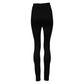 Black Nylon High Waist Skinny Leggings Pants