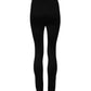 Black Nylon High Waist Skinny Leggings Pants