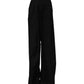 Black Cotton HighWaist Wide Leg Pants