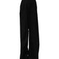Black Cotton HighWaist Wide Leg Pants