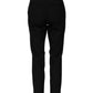 Black Wool High Waist Tapered Pants