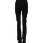 Black Cotton High Waist Skinny Denim Jeans
